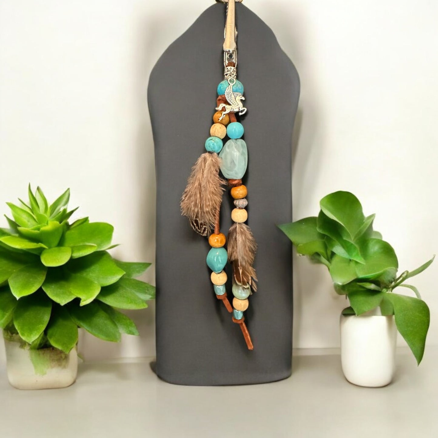 Blue Pegasus Feather Clip