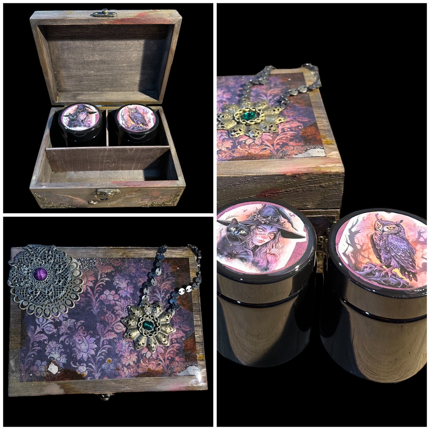 Walnut Distressed Purple Witchy Box Set